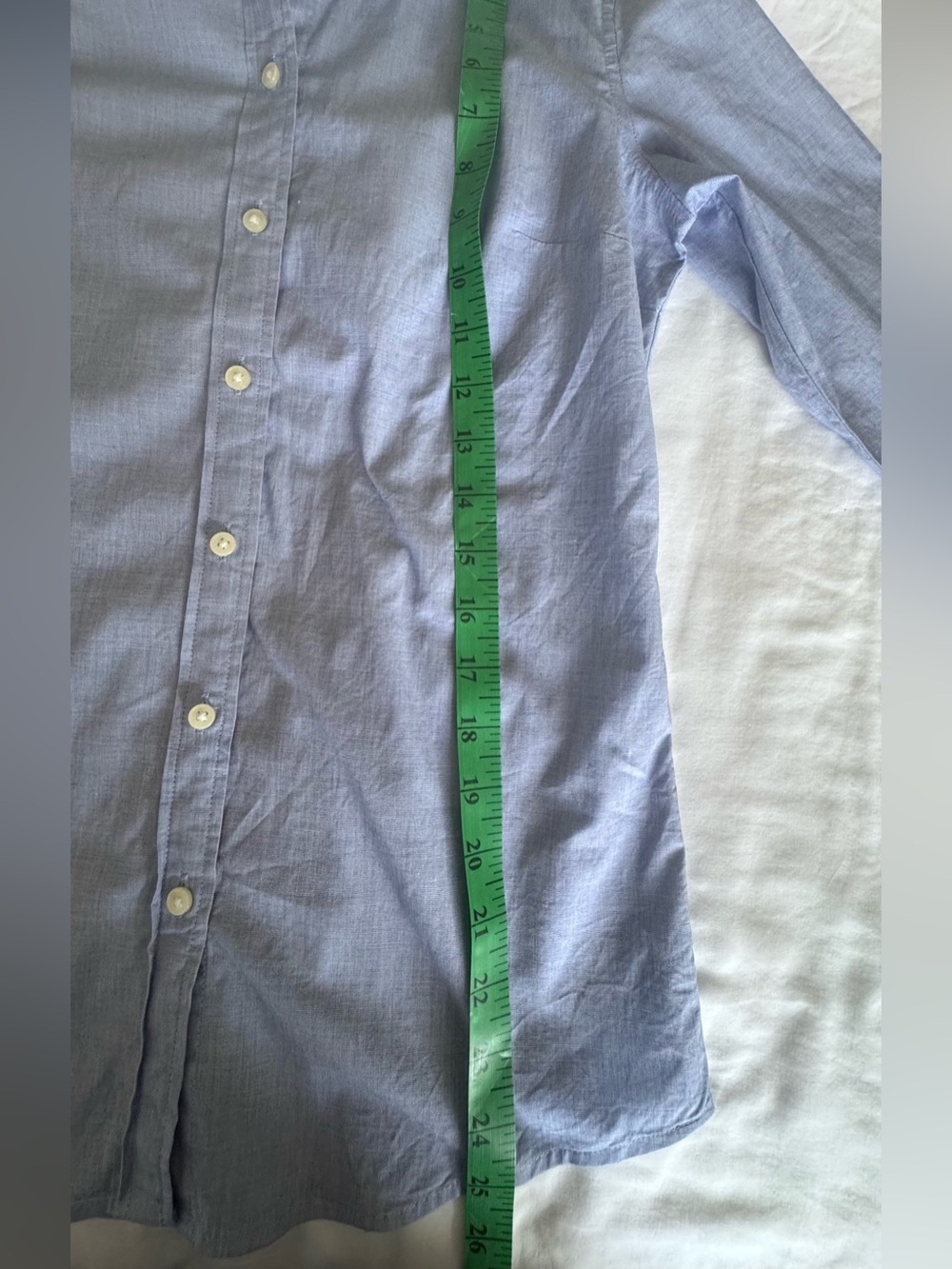 Banana Republic Light Blue Button-Up Shirt Petite 0 - Picture 9 of 10